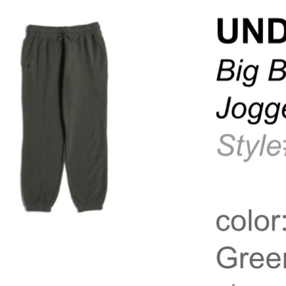Brand NWT youth medium Under Armour, fleece Hundo joggers